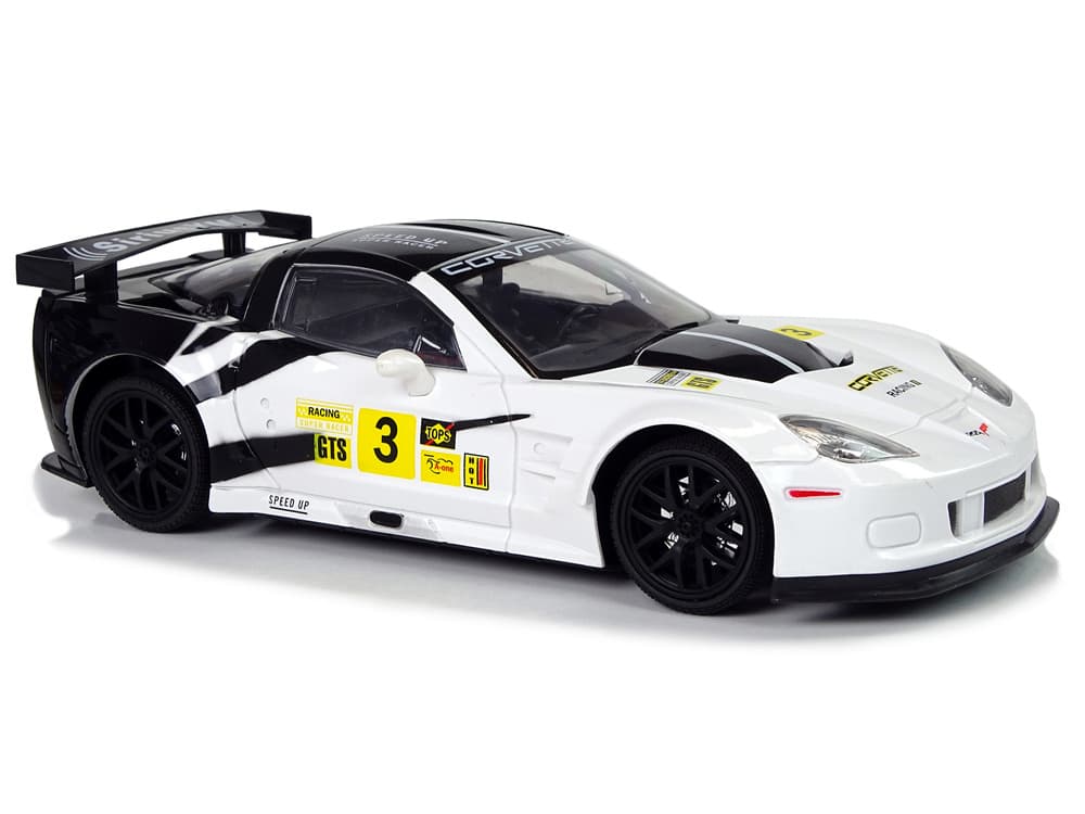 RC športni avto Corvette C6.R Bela, 1:18, 2.4G, luči 5