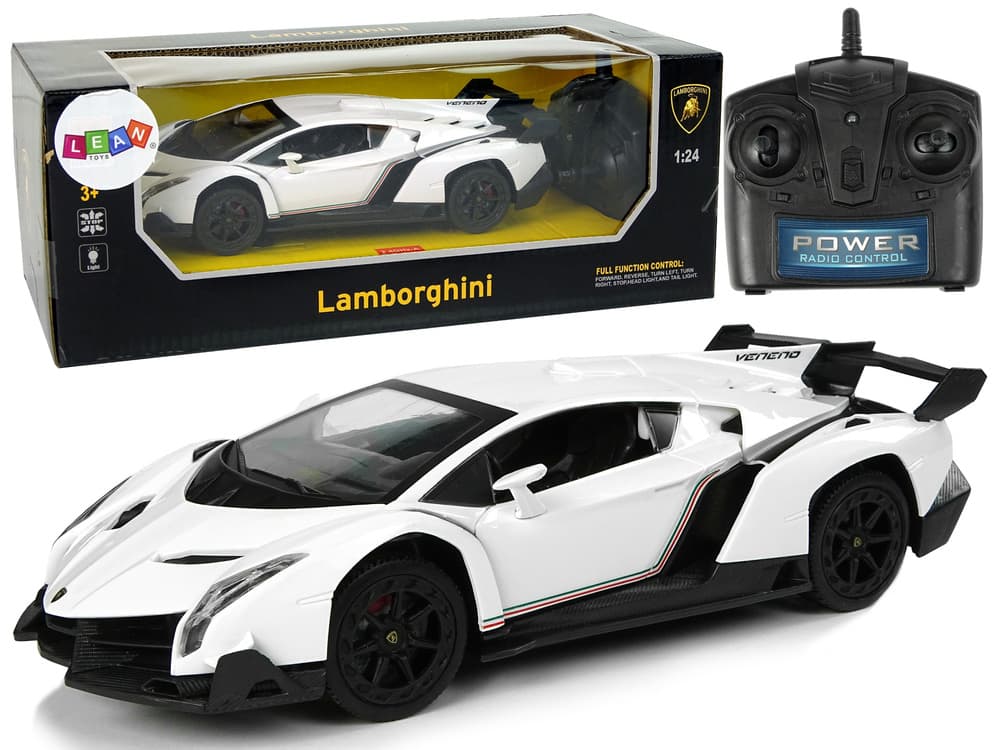 RC športni avto Lamborghini Veneno Bela, 1:24, 2.4G, luči