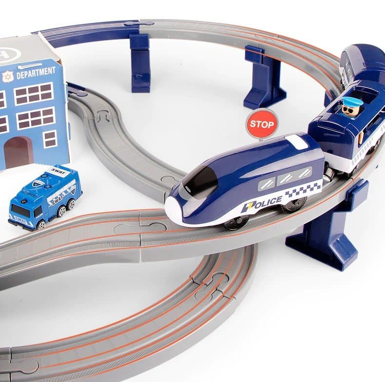 LEAN TOYS Policijsko mestece z vlakom, 92 delov 3