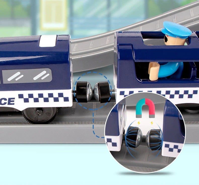 LEAN TOYS Policijsko mestece z vlakom, 92 delov 4