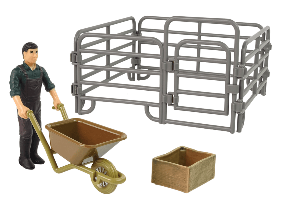 LEAN TOYS Set figuric živali in kmeta z dodatki 2