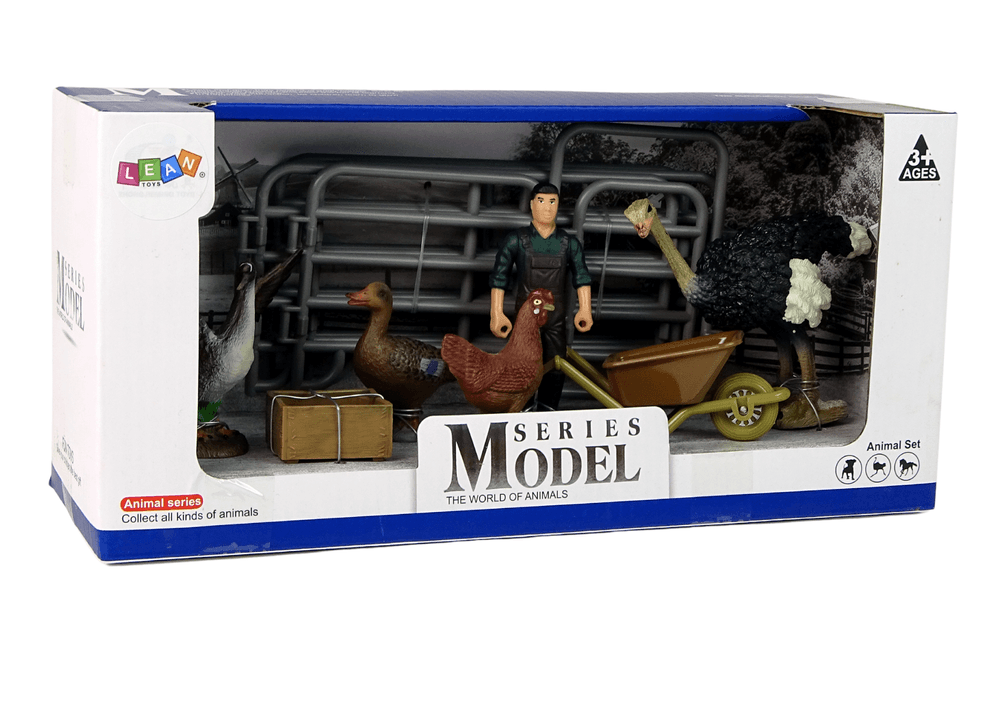 LEAN TOYS Set figuric živali in kmeta z dodatki 4