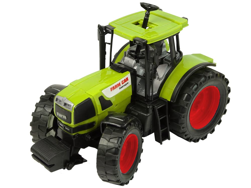 LEAN TOYS Traktor z rdečo kabino in rumeno prikolico, 50 cm 7