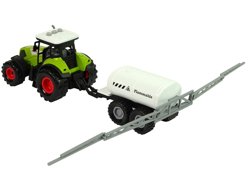 LEAN TOYS Set 3 traktorjev s prikolicami in zvočnimi efekti 4