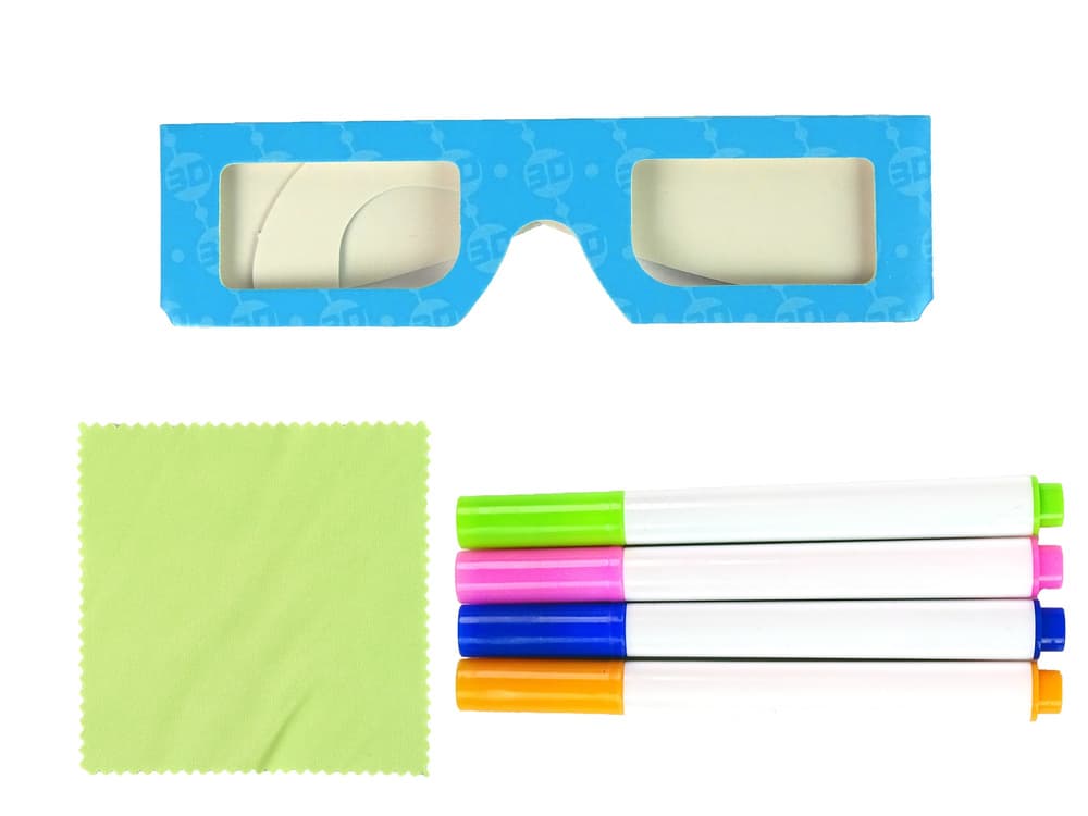 LEAN TOYS Čarobna 3D svetleča tabla za risanje, modra 3