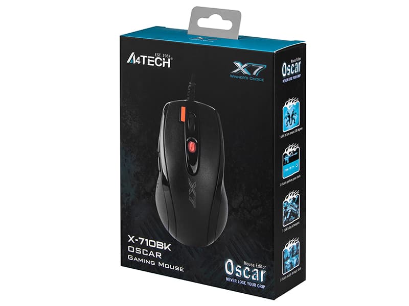 Gaming miška A4TECH XGame Opto Oscar X710BK, 7 gumbov, 2000 DPI 5