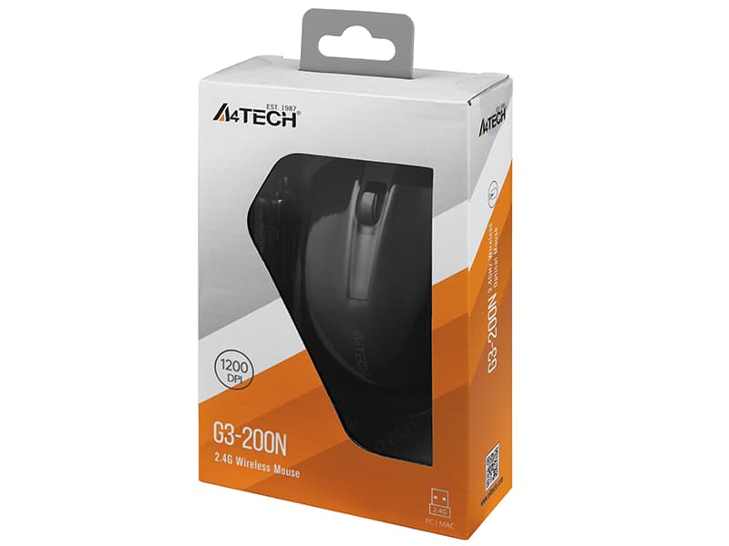 Brezžična miška A4TECH G3-200N-1 V-Track, črna 4