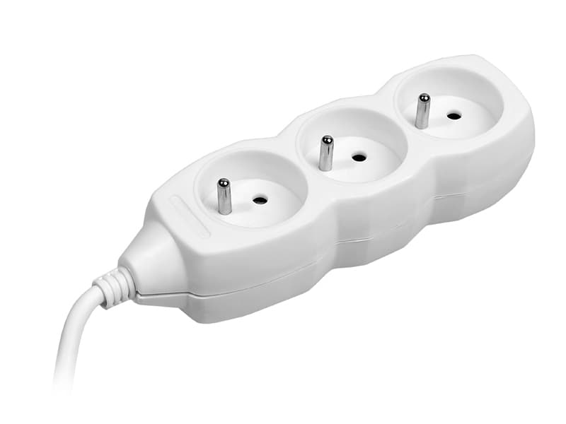Podaljšek TRACER PowerCord 3,0m (3 vtičnice, bela) 2
