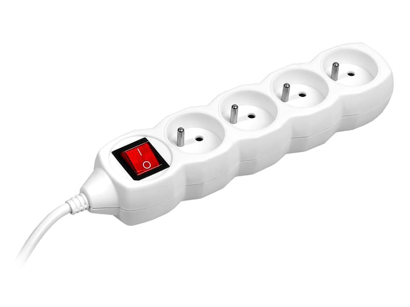 Podaljšek TRACER PowerCord 3,0m (4 vtičnice, stikalo, bela) 2