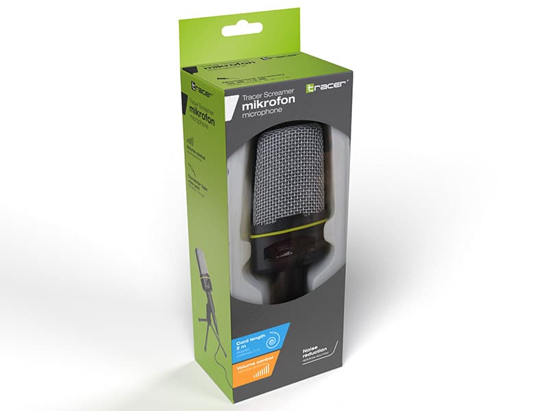 Mikrofon TRACER Screamer z regulacijo glasnosti in stativom 4