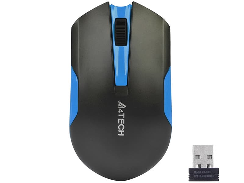 Brezžična miška A4TECH G3-200N-1 V-Track, črna/modra 2