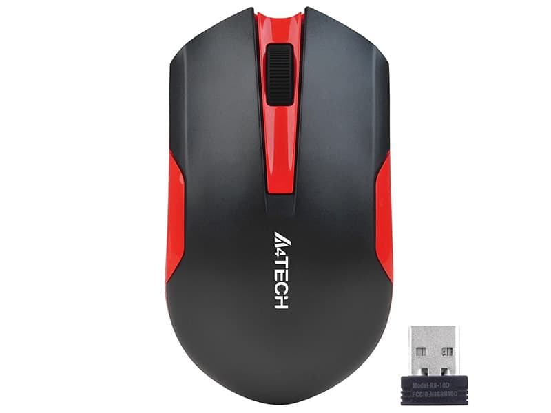 Brezžična miška A4TECH G3-200N-1 V-Track, črna/rdeča