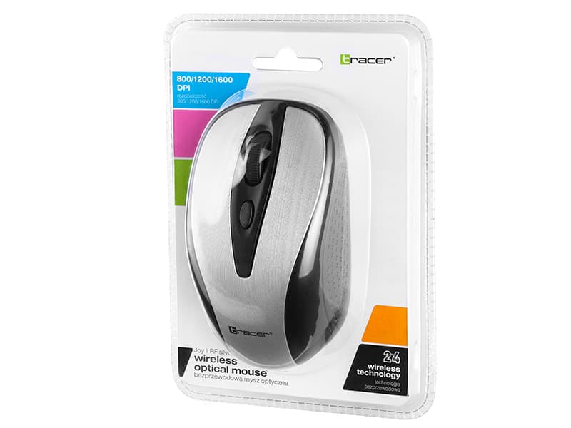 Brezžična miška TRACER JOY II RF Nano USB, srebrna 4