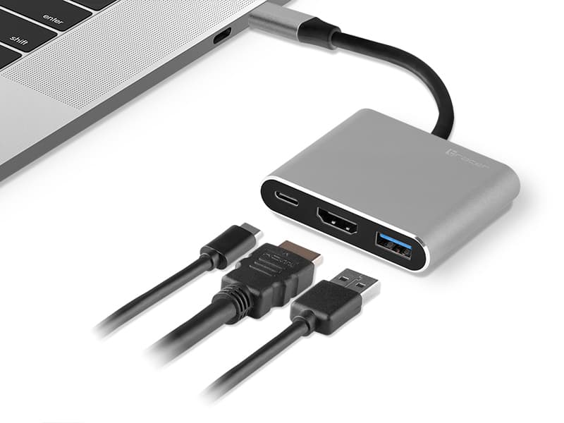 Adapter TRACER A-1 USB-C v HDMI 4K, USB 3.0, PD 100W