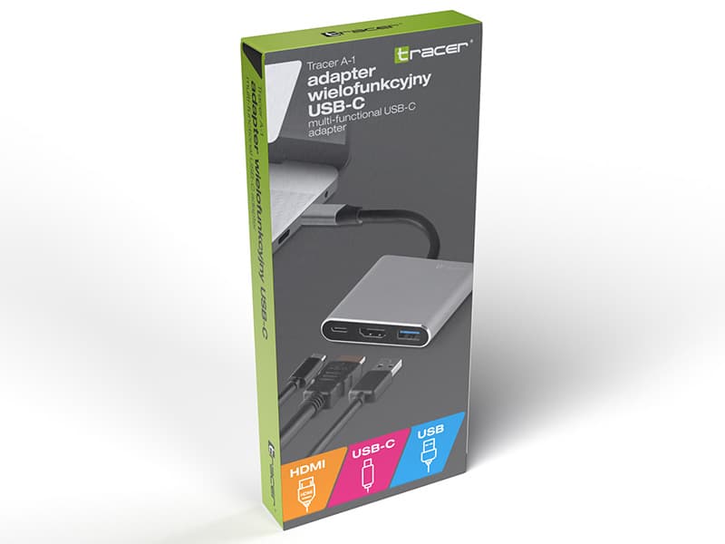 Adapter TRACER A-1 USB-C v HDMI 4K, USB 3.0, PD 100W 6