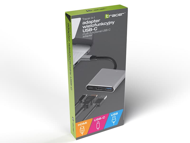 Adapter TRACER A-1 USB-C v HDMI 4K, USB 3.0, PD 100W 7