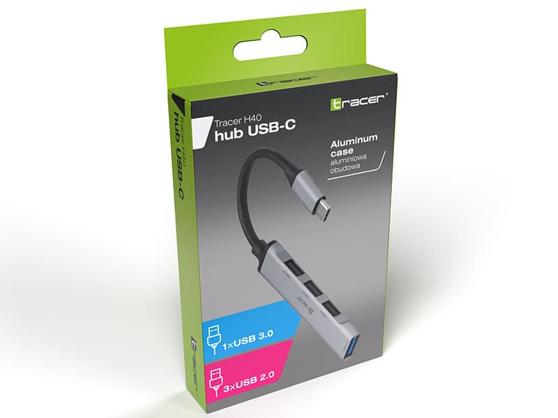 HUB TRACER USB 3.0 H40, 4-portni, USB-C 4