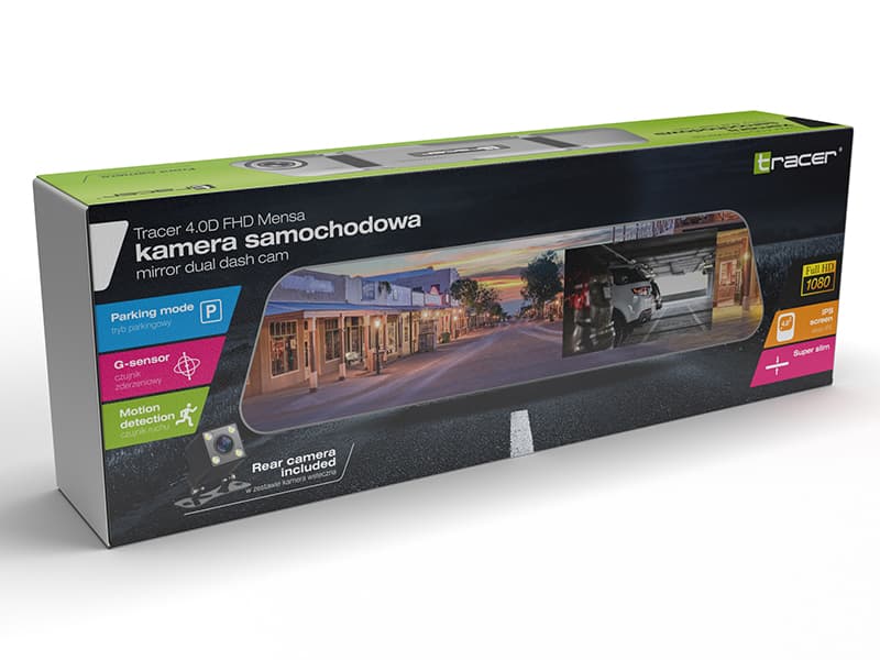 TRACER 4.0D FHD MENSA Avtomobilska kamera (G-senzor, parkiranje, gibanje, zadnja) 4