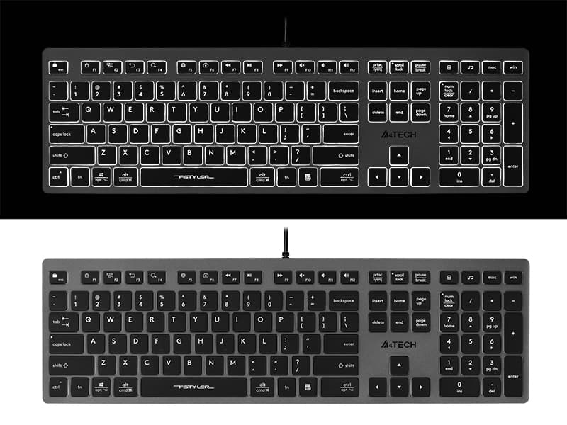 Tipkovnica A4TECH FSTYLER FX60H (White Backlit) 2