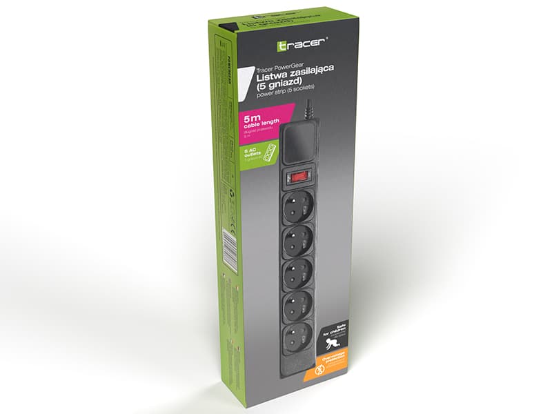 TRACER PowerGear Razdelilna letev 5 vtičnic, 5m 4