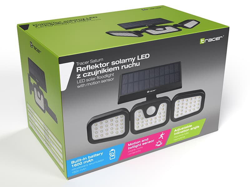 TRACER Saturn: Solarna LED svetilka s senzorjem gibanja 8