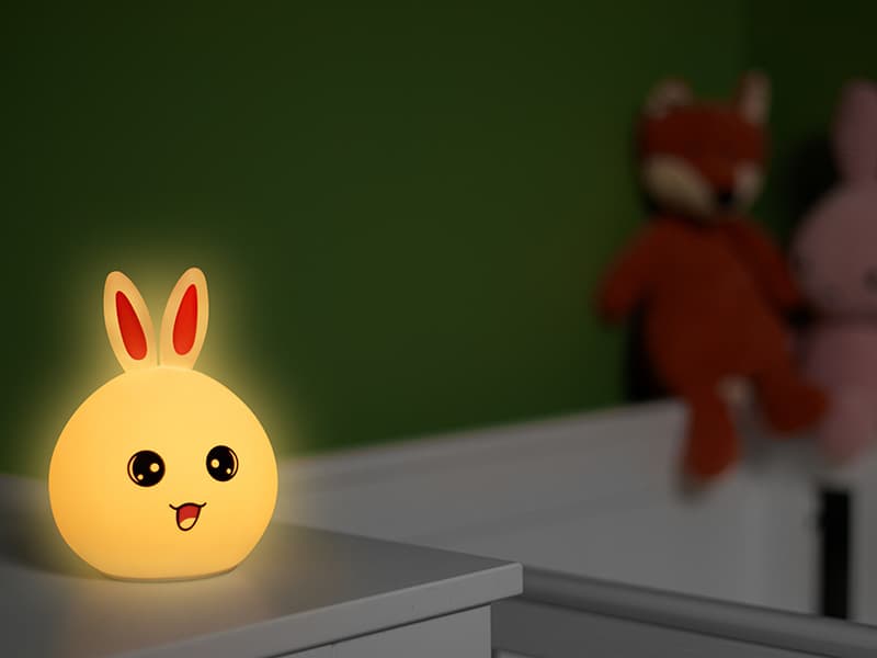 Nočna lučka Tracer Bunny, LED, večbarvna, na baterije 6