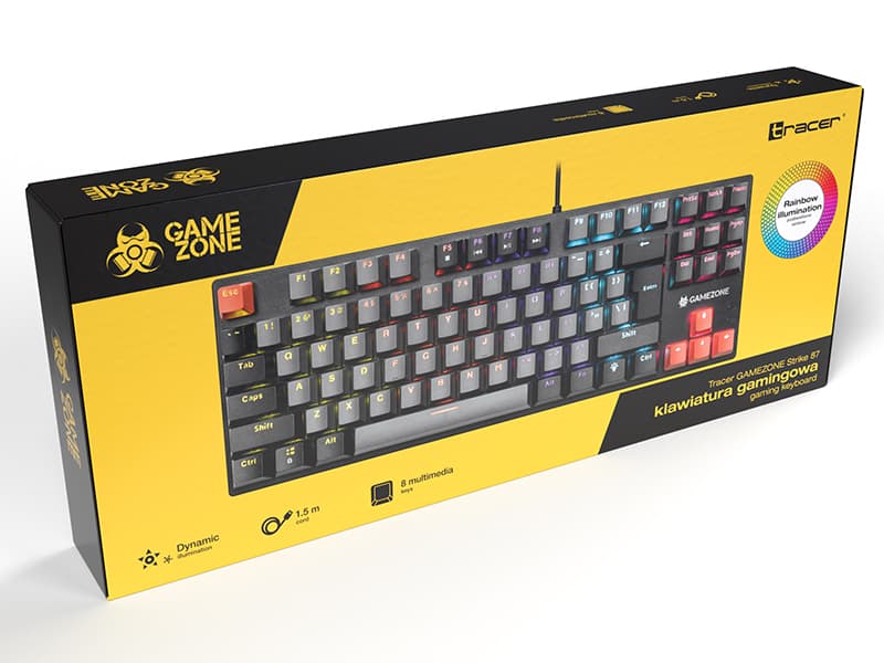 Mehanska tipkovnica TRACER GAMEZONE Strike, 87 tipk, RGB 6