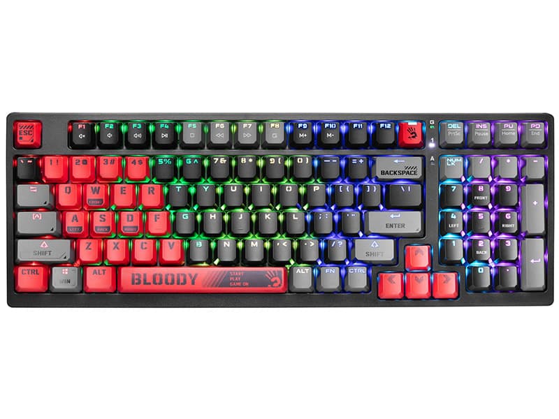 A4TECH Bloomy S98 mehanska tipkovnica, USB Sports Red