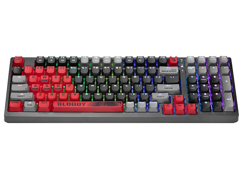 A4TECH Bloomy S98 mehanska tipkovnica, USB Sports Red 3