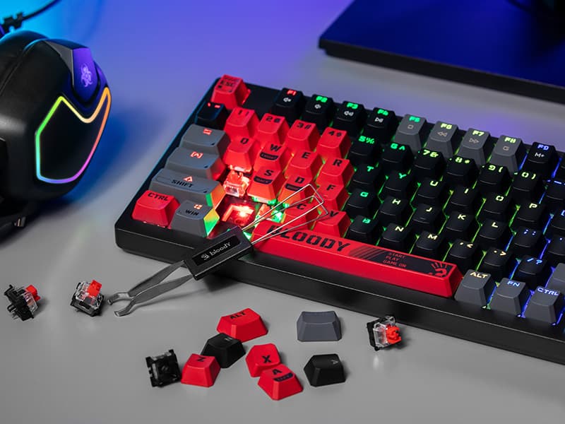 A4TECH Bloomy S98 mehanska tipkovnica, USB Sports Red 8