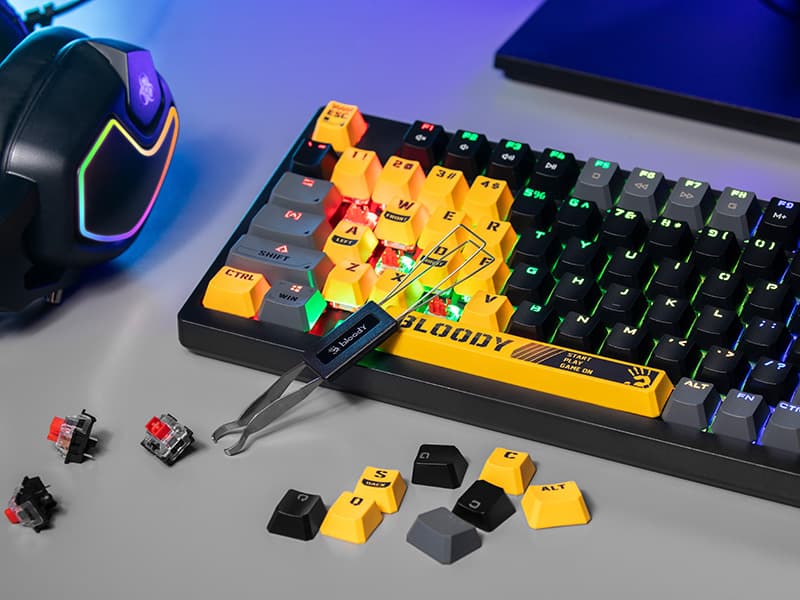 A4TECH Bloomy S98 mehanska tipkovnica, USB Sports Lime 8