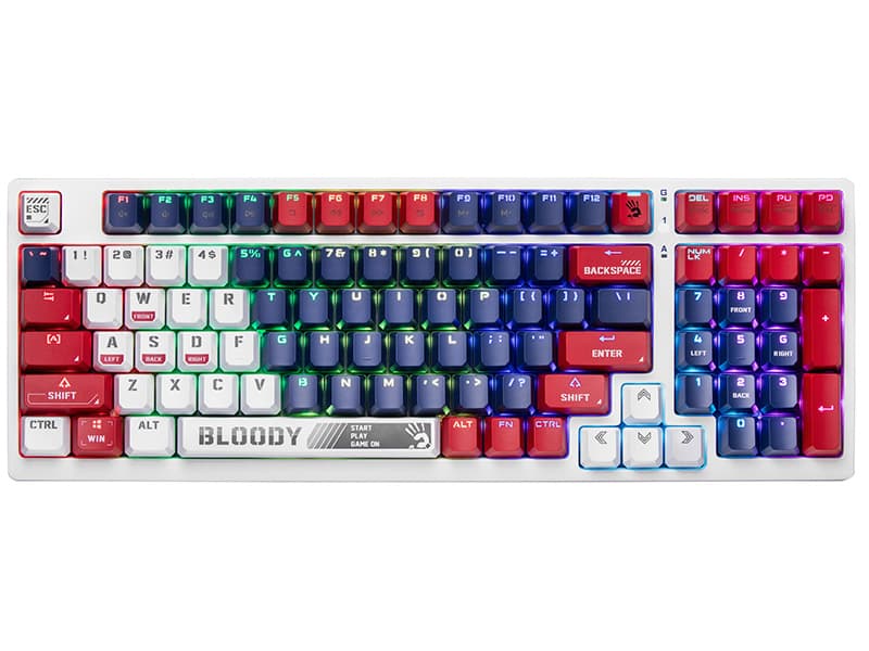 A4TECH Bloomy S98 mehanska tipkovnica, USB Sports Navy