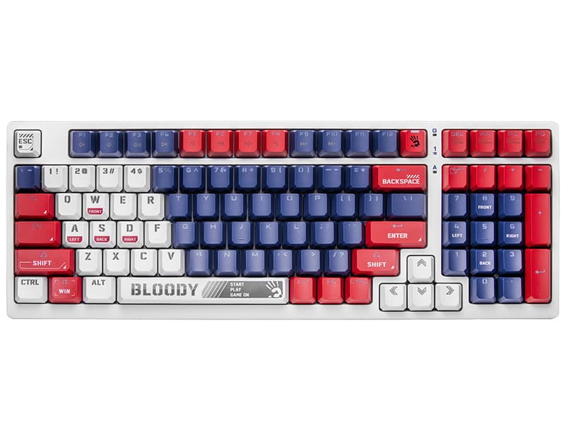 A4TECH Bloomy S98 mehanska tipkovnica, USB Sports Navy 2