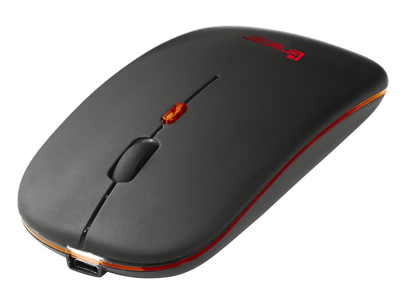 TRACER SLIM RF NANO Brezžična miška, USB/BT, polnilna, črna