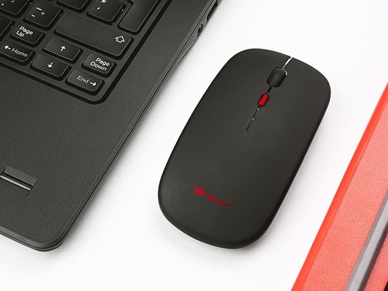 TRACER SLIM RF NANO Brezžična miška, USB/BT, polnilna, črna 7