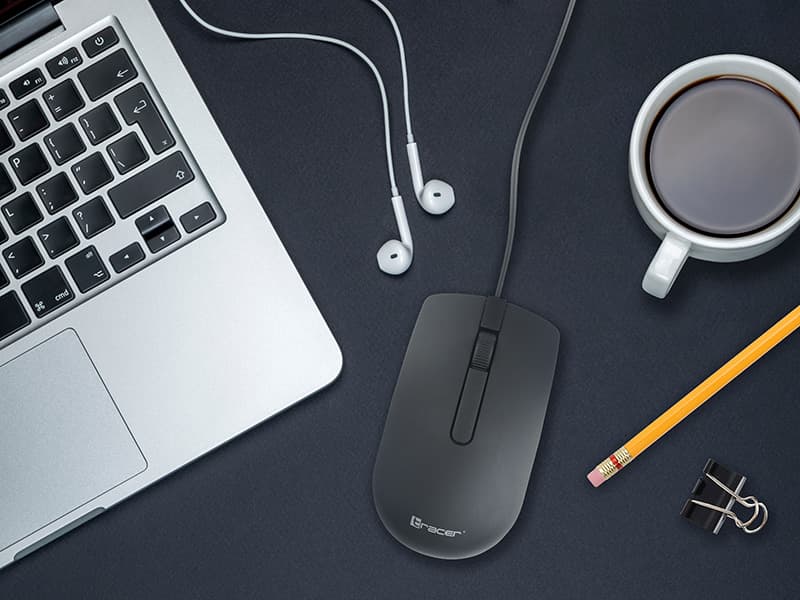 Žična miška TRACER OFFI Black USB (800 DPI) 7