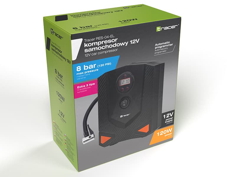 TRACER RES-04-EL Kompresor za zrak, 12V, 120W, 8 bar 7