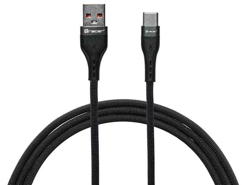 TRACER USB-A na USB-C kabel, 1m, črn