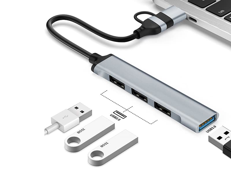 Adapter Tracer A-4, USB-C na 4x USB-A 3
