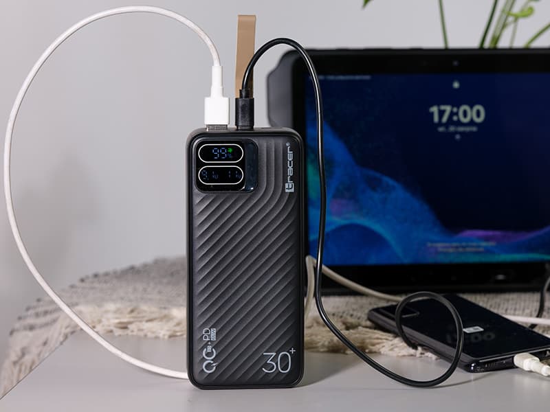 TRACER Power bank Blaze 30000mAh, 65W, črn 4