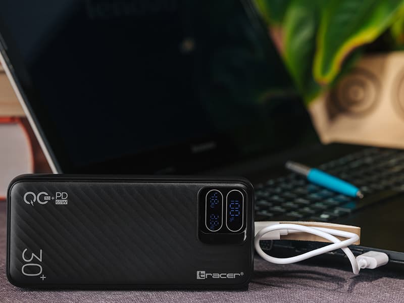 TRACER Power bank Blaze 30000mAh, 65W, črn 6