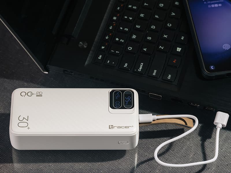 TRACER Power bank Blaze 30000mAh, 65W, bel 6