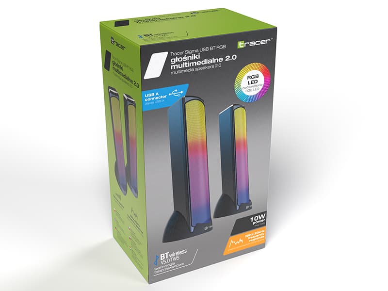 Zvočniki TRACER 2.0 Sigma USB BT RGB 7