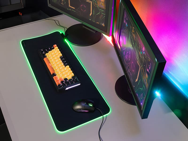 Podloga za miško in tipkovnico TRACER GAMEZONE Maxi RGB (80x30 cm) 5