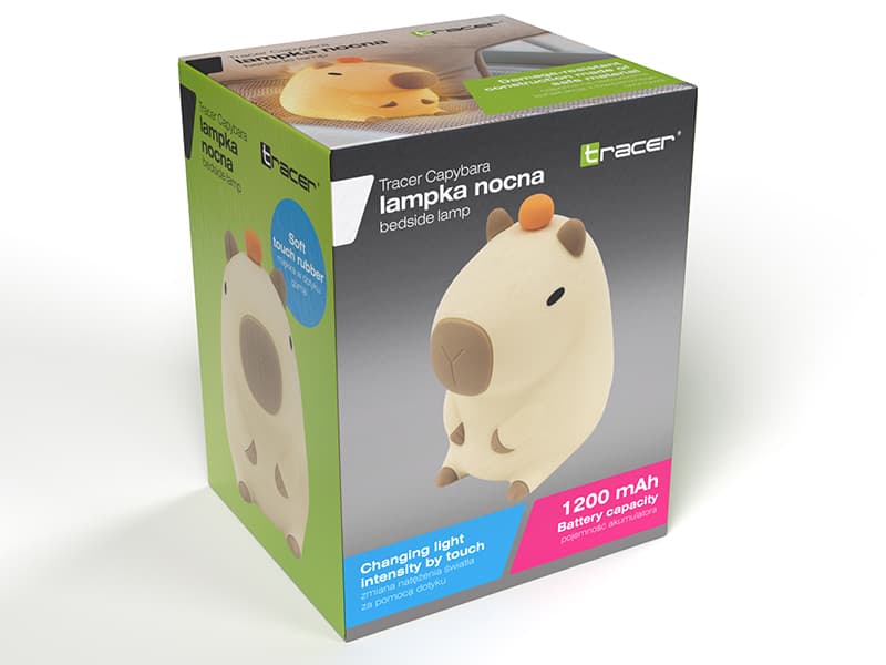Nočna lučka TRACER Capybara, dotik, USB polnjenje 6