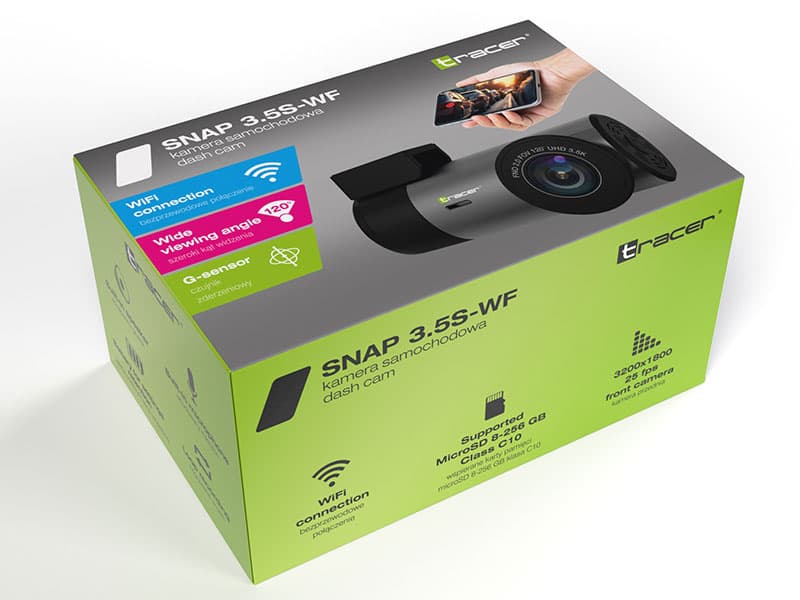 Avto kamera TRACER SNAP 3.5S-WF, 3.5K WiFi, 126° 6