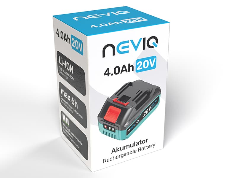 Baterija NEVIQ 4.0Ah 20V za orodja 6