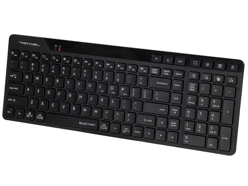 Brezžična tipkovnica A4TECH FSTYLER FBK27CAS (Silent), 2.4GHz+BT