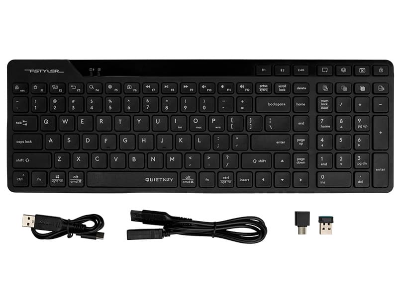 Brezžična tipkovnica A4TECH FSTYLER FBK27CAS (Silent), 2.4GHz+BT 4