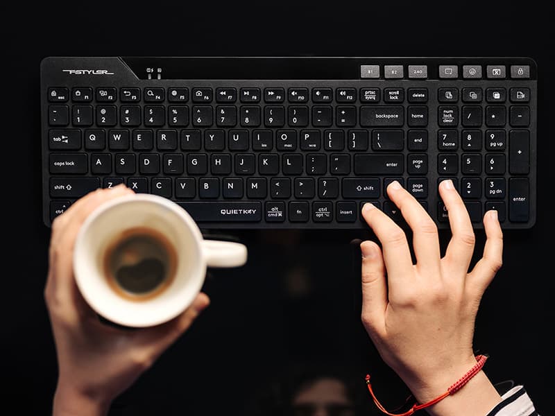 Brezžična tipkovnica A4TECH FSTYLER FBK27CAS (Silent), 2.4GHz+BT 5